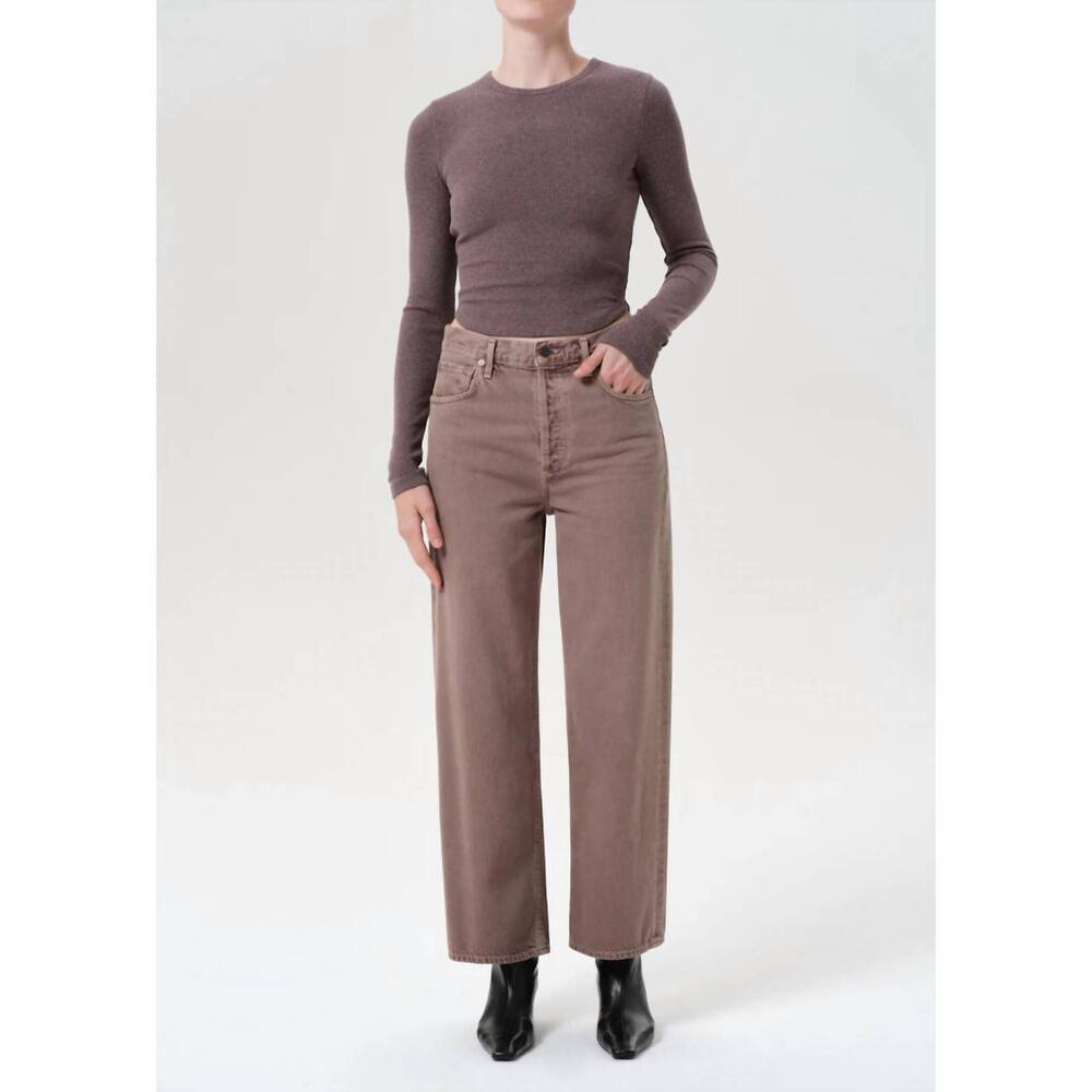 NEW AGOLDE high-rise ren jean in ceramic